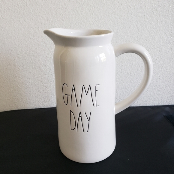Rae Dunn GAME DAY Pitcher 9 1/4" Tall  Cream Color - Picture 2 of 12